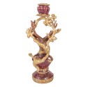 Clayre & Eef Kandelaar Hert 14x11x31 cm Bruin Kunststof