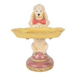 Clayre & Eef Decoratie Beeld Hond 15x16x21 cm Beige Kunststof