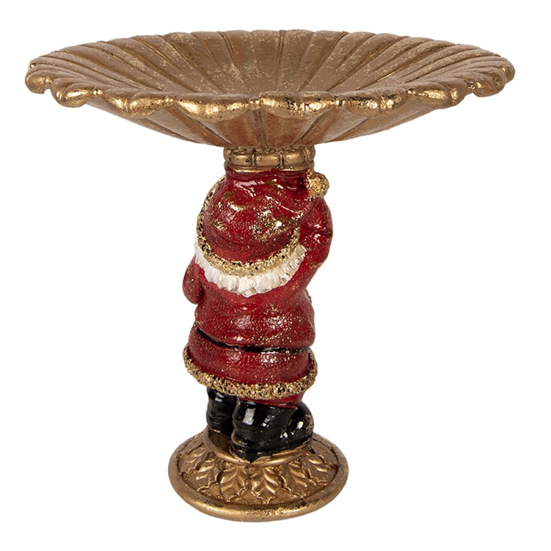 Clayre & Eef Christmas Decoration Figurine Santa Claus 24x19x24 cm Gold colored Plastic