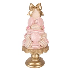 Clayre & Eef Dekorationsfigur Kuchen Ø 13x29 cm Rosa Kunststoff