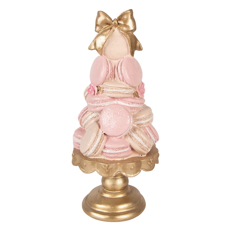 Clayre & Eef Dekorationsfigur Kuchen Ø 13x29 cm Rosa Kunststoff