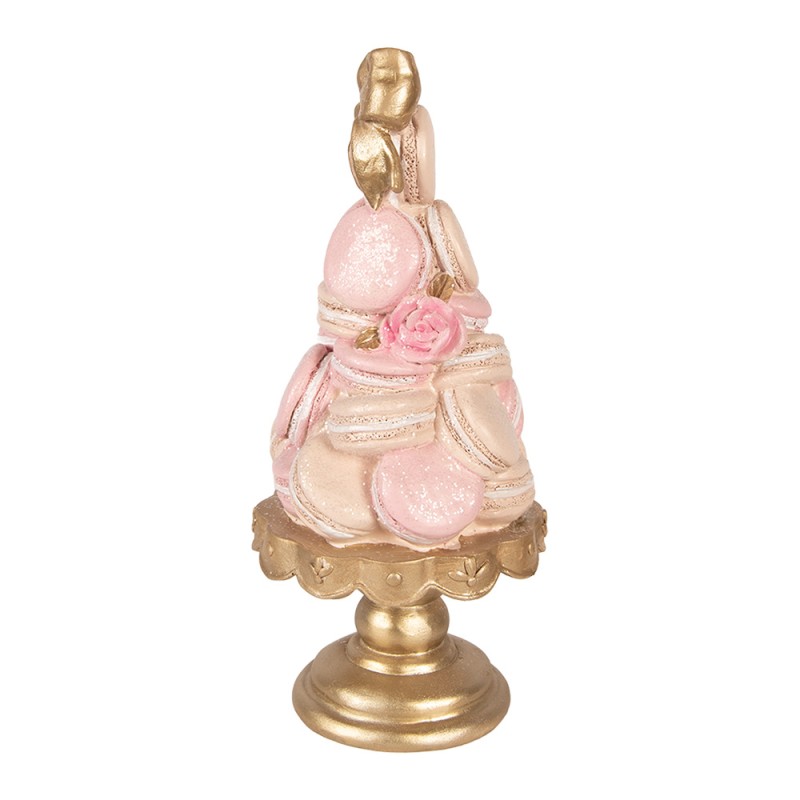 Clayre & Eef Dekorationsfigur Kuchen Ø 13x29 cm Rosa Kunststoff