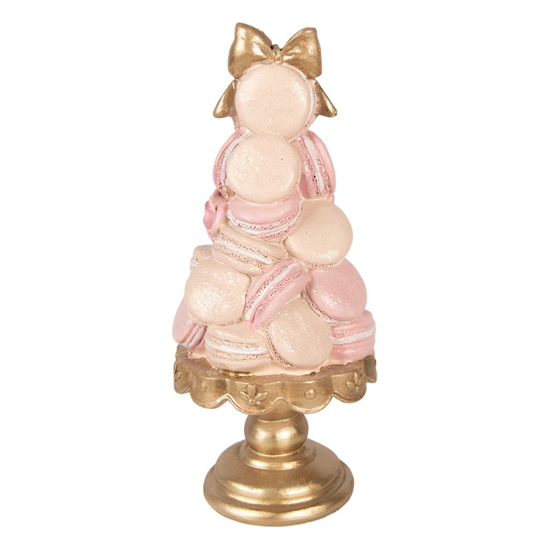 Clayre & Eef Dekorationsfigur Kuchen Ø 13x29 cm Rosa Kunststoff