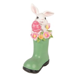 Clayre & Eef Decoratie Beeld Konijn 13x8x20 cm Wit Kunststof