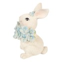 Clayre & Eef Decoratie Beeld Konijn 9x10x13 cm Wit Kunststof