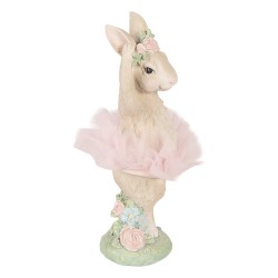 Clayre & Eef Decoratie Beeld Konijn 10x9x27 cm Beige Kunststof