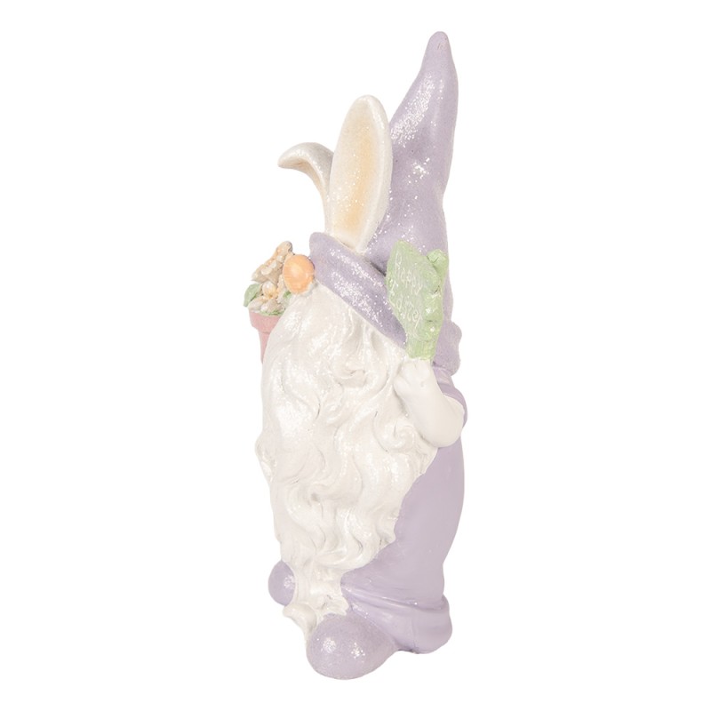 Clayre & Eef Decorative Figurine Gnome 16x10x30 cm White Plastic