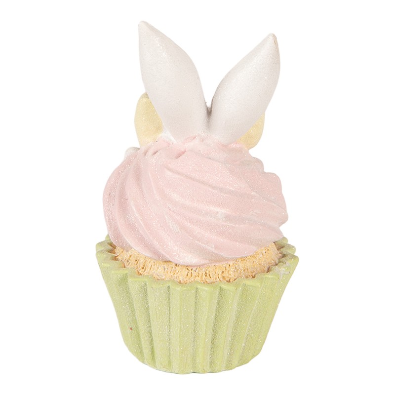 Clayre & Eef Dekorationsfigur Kuchen Ø 7x13 cm Rosa Kunststoff