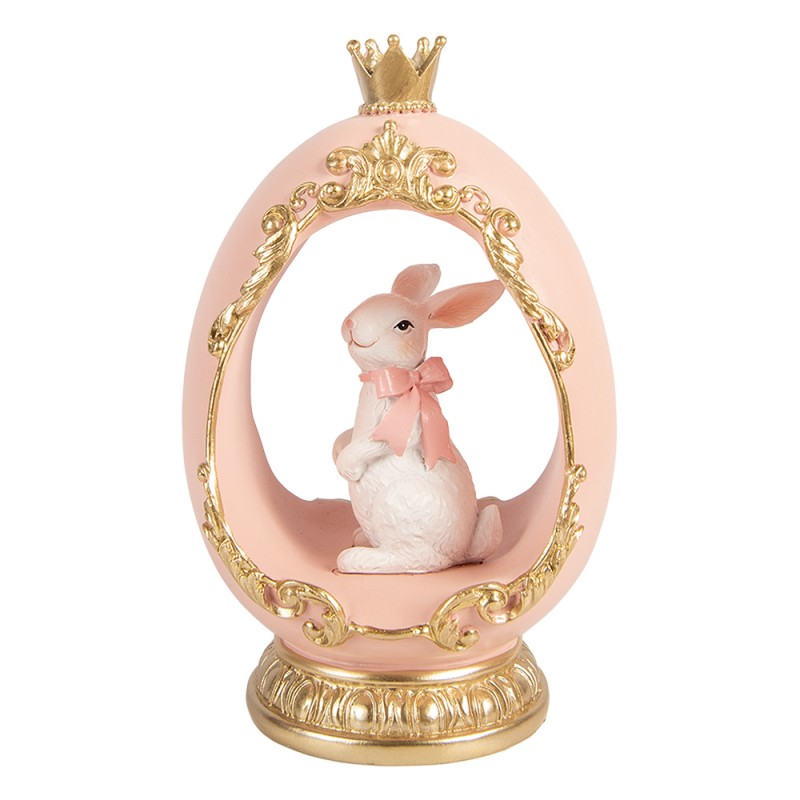 Clayre & Eef Decoratie Beeld Ei 13x10x20 cm Wit Kunststof