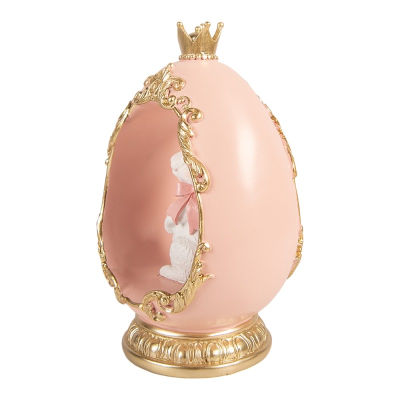 Clayre & Eef Decoratie Beeld Ei 13x10x20 cm Wit Kunststof