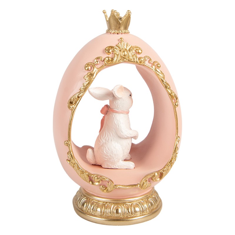 Clayre & Eef Decoratie Beeld Ei 13x10x20 cm Wit Kunststof