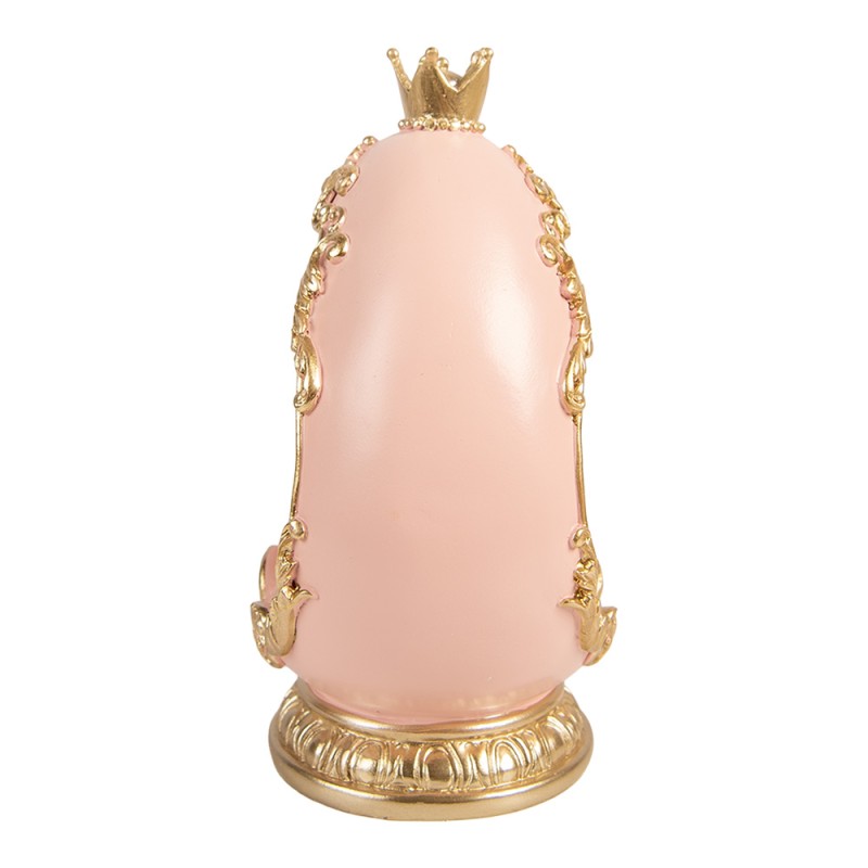 Clayre & Eef Decoratie Beeld Ei 13x10x20 cm Wit Kunststof