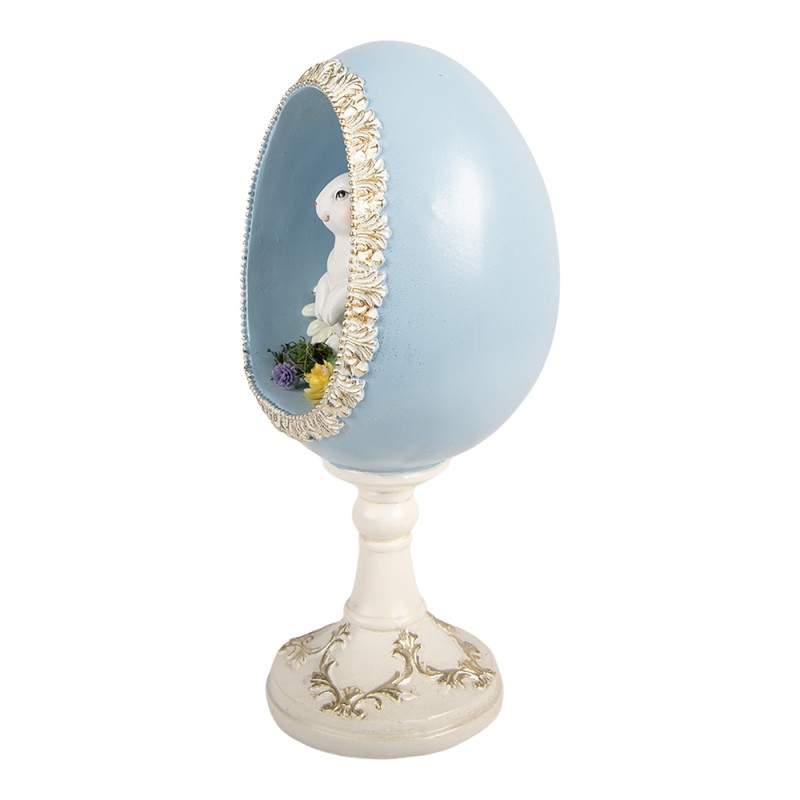 Clayre & Eef Decoratie Beeld Ei 13x12x28 cm Wit Kunststof