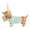 Clayre & Eef Decoratie Beeld Hond 31x10x27 cm Bruin Kunststof