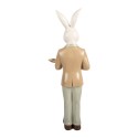 Clayre & Eef Statuetta decorativa Coniglio 20x20x56 cm Bianco Plastica
