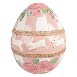 Clayre & Eef Image de décoration Œuf Ø 38x46 cm Rose Plastique