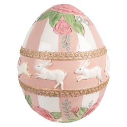 Clayre & Eef Image de décoration Œuf Ø 38x46 cm Rose Plastique