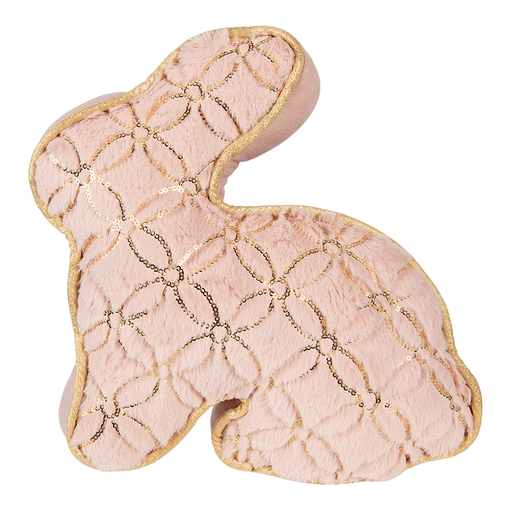 Clayre&Eef Deurstopper Konijn 29x10x27 cm Roze Polyester afbeelding