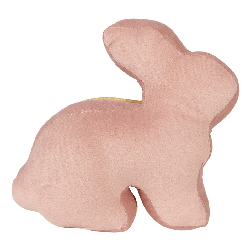Clayre & Eef Cale-porte Lapin 29x10x27 cm Rose Polyester