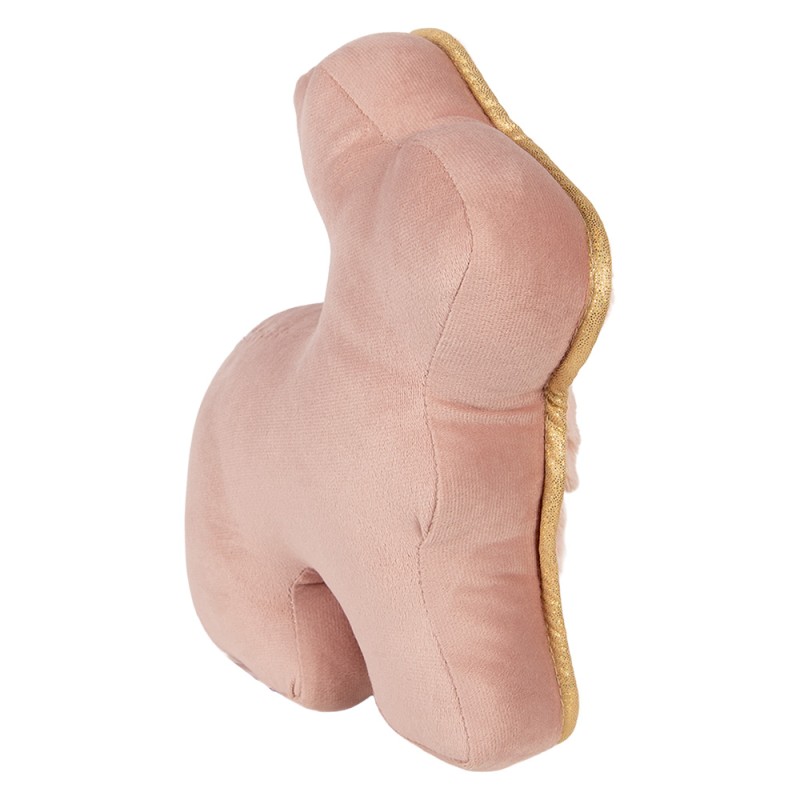 Clayre & Eef Cale-porte Lapin 29x10x27 cm Rose Polyester