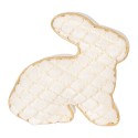 Clayre & Eef Cale-porte Lapin 29x10x27 cm Blanc Polyester