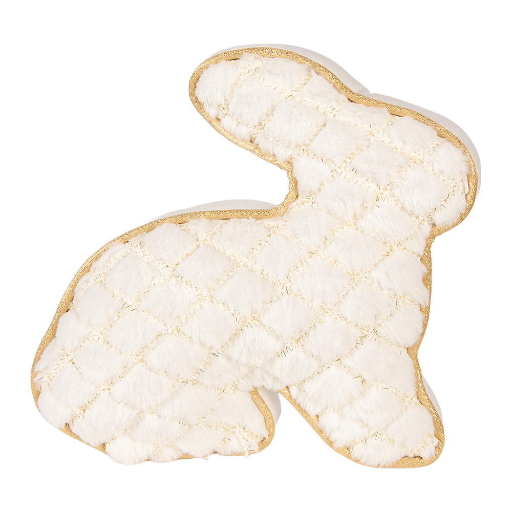 Clayre&Eef Deurstopper Konijn 29x10x27 cm Wit Polyester afbeelding