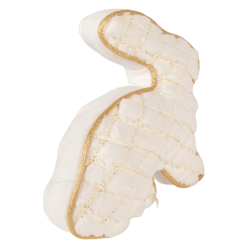 Clayre & Eef Cale-porte Lapin 29x10x27 cm Blanc Polyester