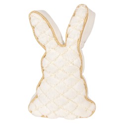 Clayre & Eef Cale-porte Lapin 20x7x31 cm Blanc Polyester