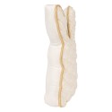 Clayre & Eef Cale-porte Lapin 20x7x31 cm Blanc Polyester