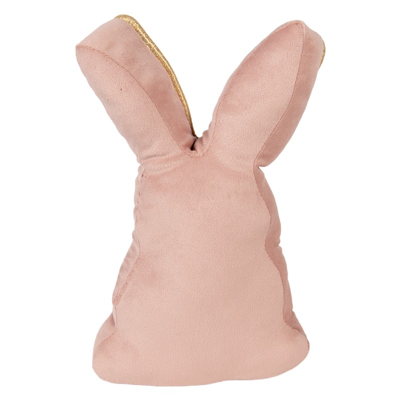 Clayre & Eef Cale-porte Lapin 20x7x31 cm Rose Polyester