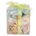 Clayre & Eef Easter ornament set of 9 Ø 5x8 cm Blue Plastic