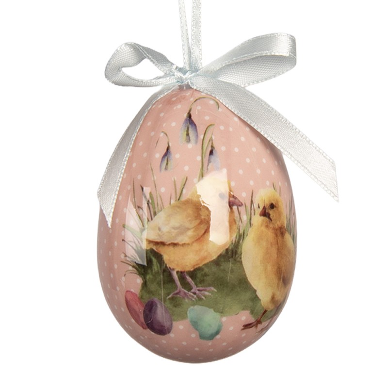 Clayre & Eef Easter ornament set of 9 Ø 5x8 cm Blue Plastic