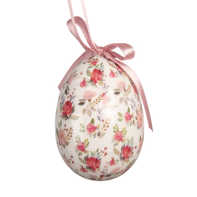 Clayre & Eef Easter ornament set of 9 Ø 5x8 cm White Plastic