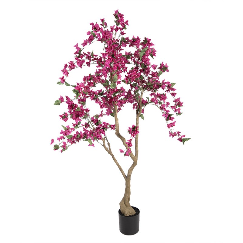 Clayre & Eef Albero di Bougainvillea Artificiale 80x80x180 cm Rosa Plastica