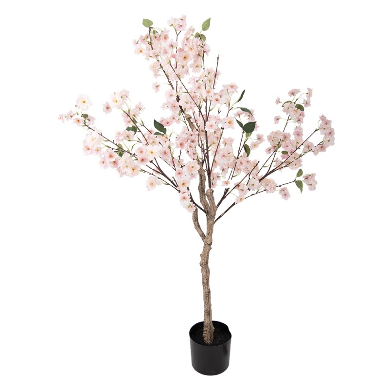 Clayre & Eef Fiore di ciliegio artificiale 30x30x120 cm Bianco Plastica