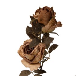 Clayre & Eef Artificial Flower Rose 70 cm Beige Plastic