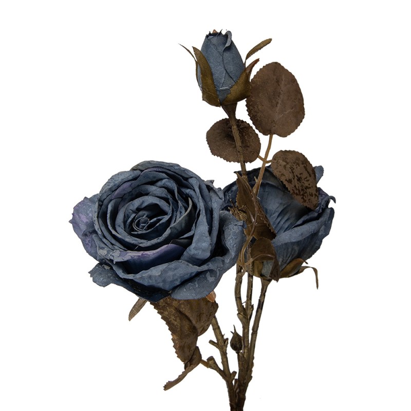 Clayre & Eef Artificial Flower Rose 70 cm Blue Plastic