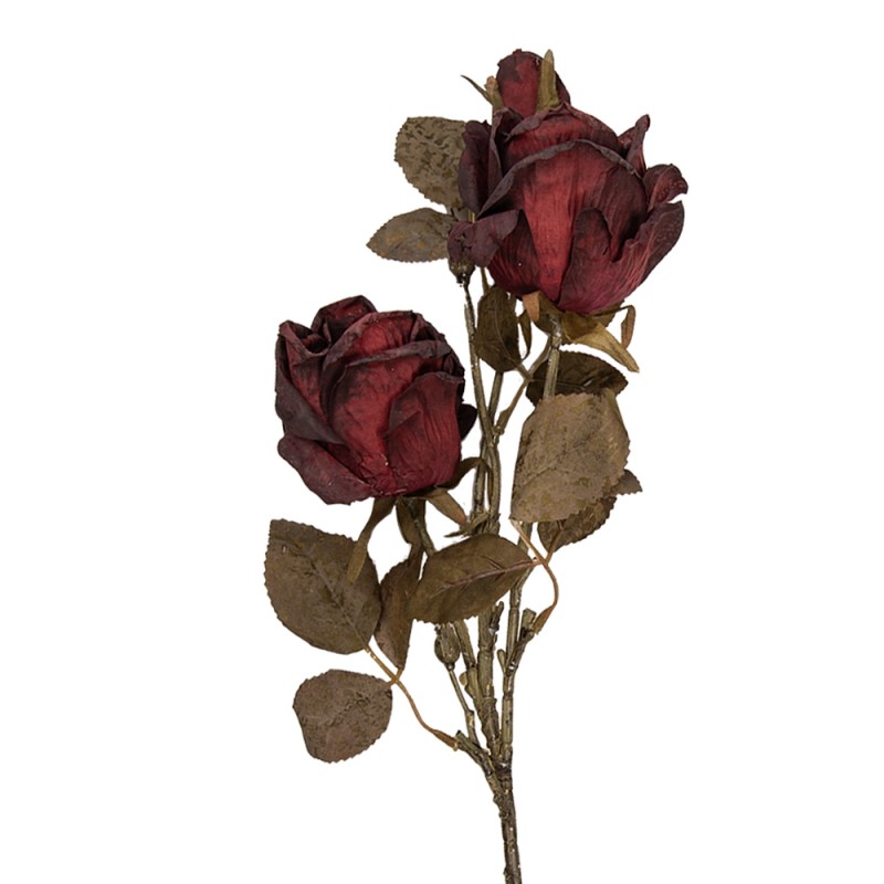 Clayre & Eef Kunstbloem Roos 70 cm Rood Kunststof