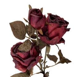 Clayre & Eef Fiore artificiale Rosa 70 cm Rosso Plastica