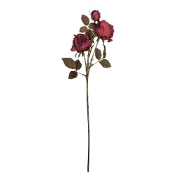 Clayre & Eef Fiore artificiale Rosa 70 cm Rosso Plastica