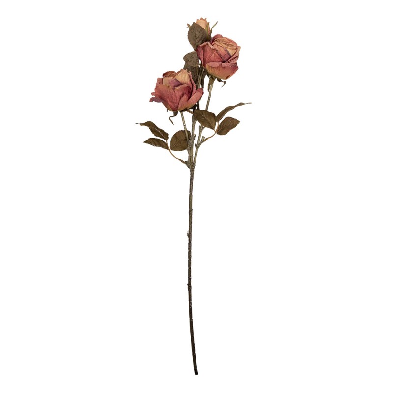 Clayre & Eef Fleur artificielle Rose 70 cm Rose Plastique