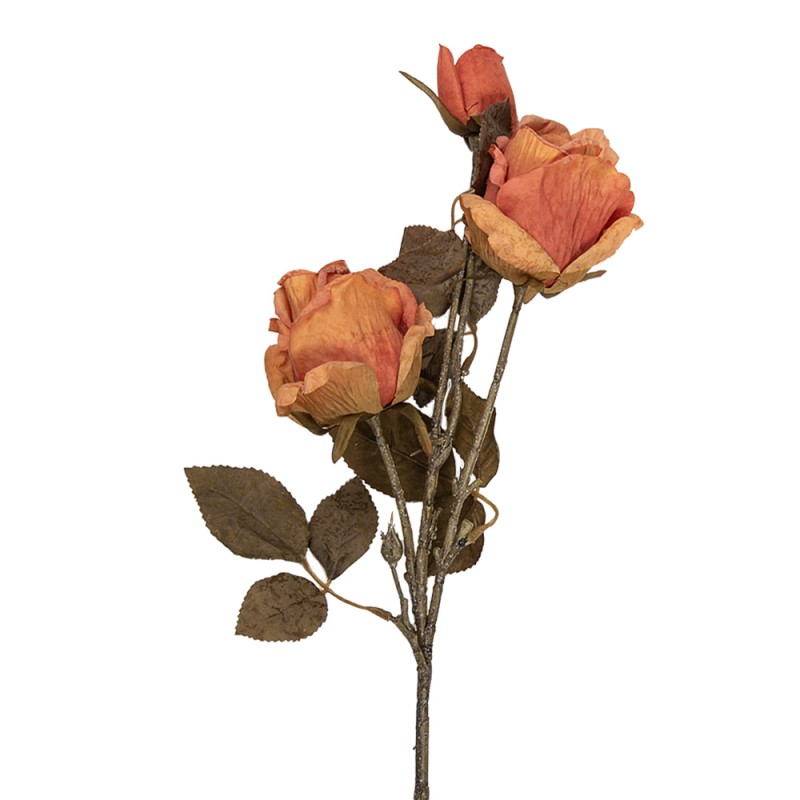 Clayre & Eef Fleur artificielle Rose 70 cm Orange Plastique