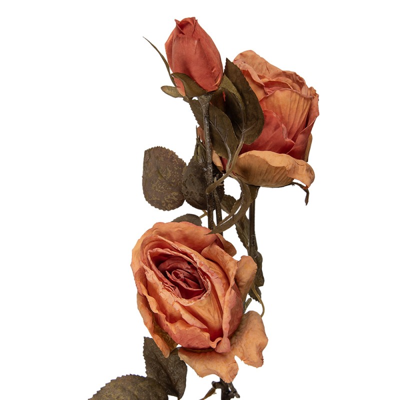 Clayre & Eef Fleur artificielle Rose 70 cm Orange Plastique