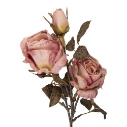 Clayre & Eef Fleur artificielle Rose 70 cm Rose Plastique
