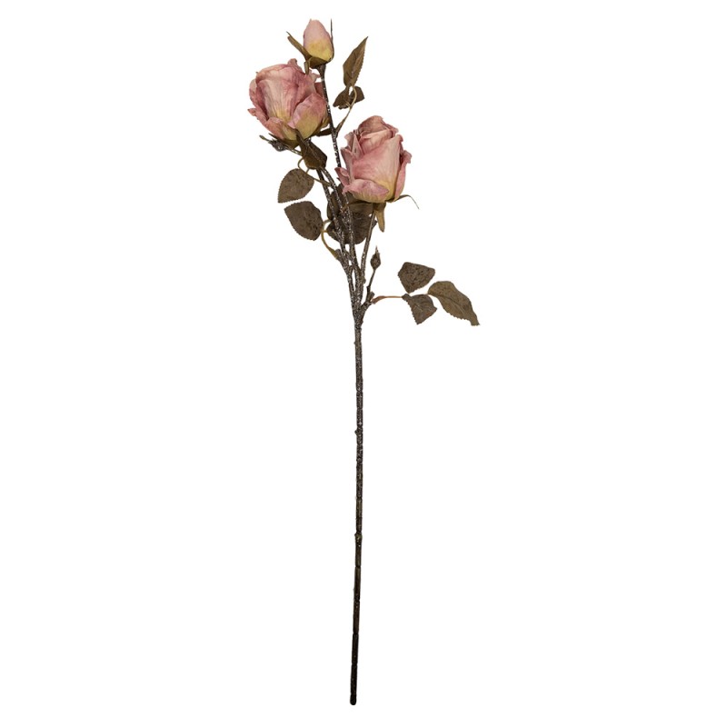 Clayre & Eef Fleur artificielle Rose 70 cm Rose Plastique