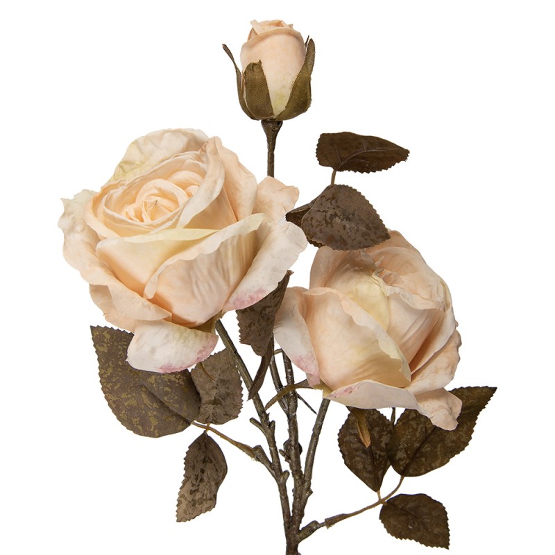 Clayre & Eef Fleur artificielle Rose 70 cm Blanc Plastique