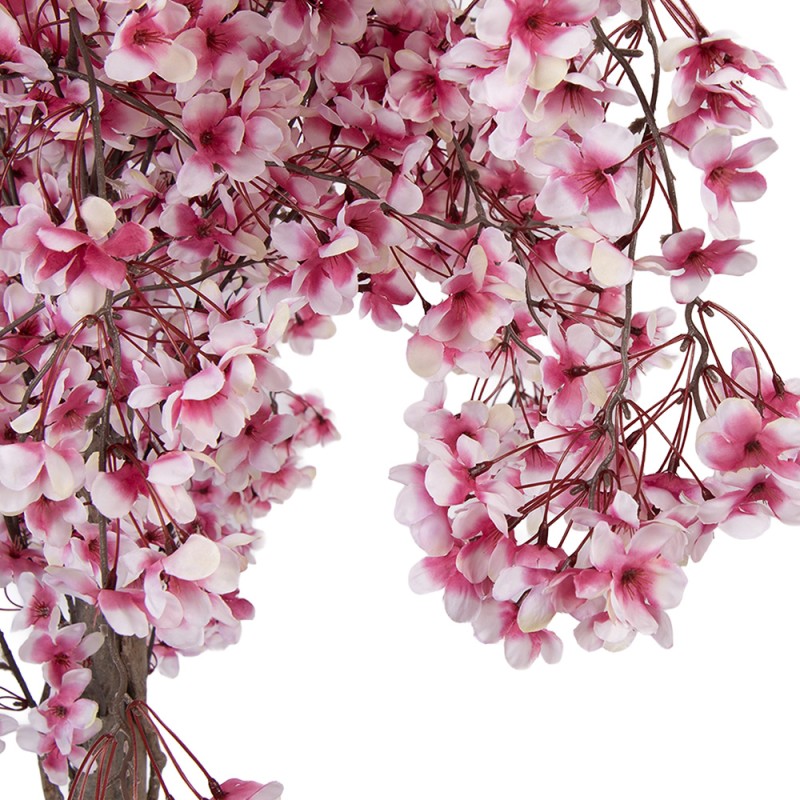 Clayre & Eef Künstlicher Pfirsichblütenbaum 30x30x150 cm Rosa Kunststoff