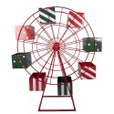 Clayre & Eef Kerstdecoratie Reuzenrad Rood Metaal