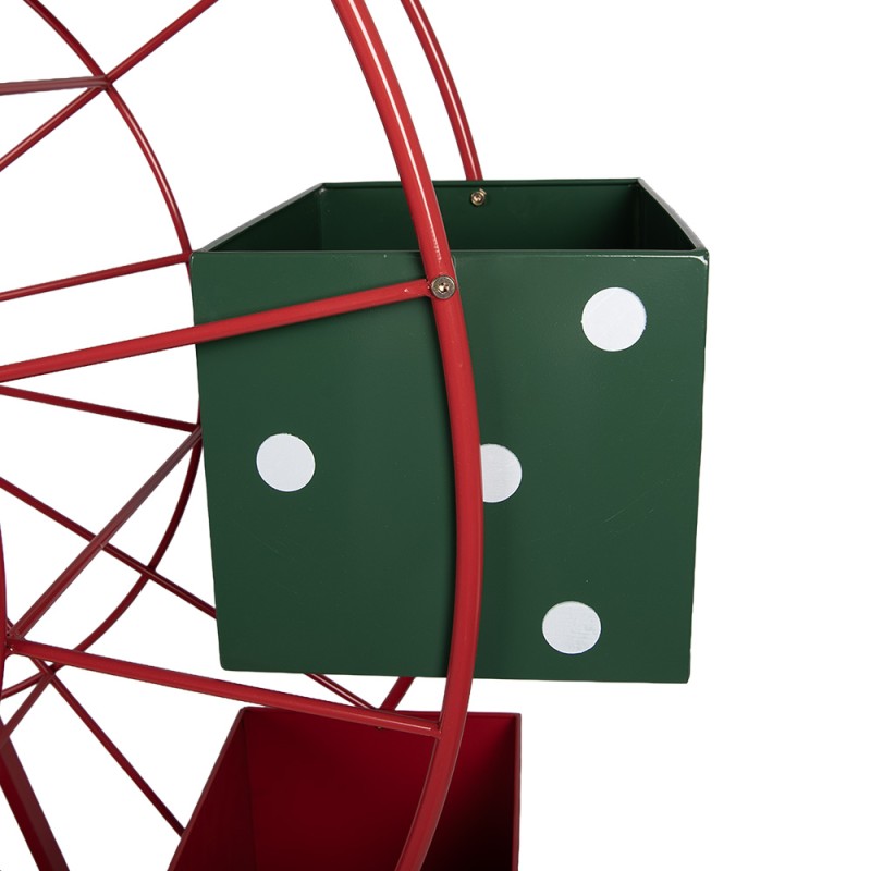 Clayre & Eef Kerstdecoratie Reuzenrad Rood Metaal