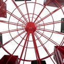 Clayre & Eef Kerstdecoratie Reuzenrad Rood Metaal